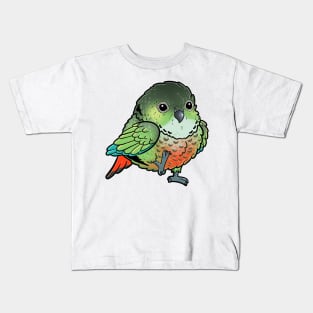Cute Green Cheek Conure Kids T-Shirt